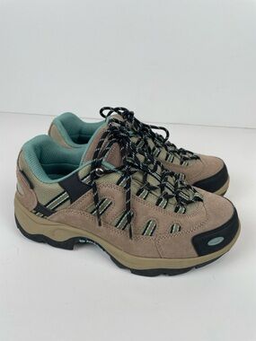 Hi-Tec Women's Hiking Bandera Low Brown Teal Lace-Up Waterproof Sneakers 8.5